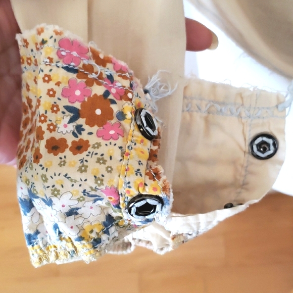 Miss Me Soft Yellow Western Floral Snap Front Blouse Size Medium - Picture 11 of 16